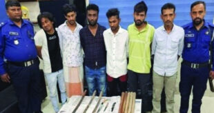 কেরানীগঞ্জে ৬ ছিনতাইকারী ও ডাকাত গ্রেপ্তার
