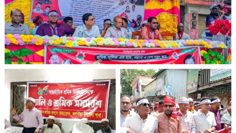 কলাপাড়ায় আন্তর্জাতিক শ্রমিক দিবসে বিএনপি ও জামায়াতের শ্রমিক সমাবেশ