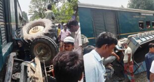 কুড়িগ্রামে চলন্ত ট্রেনের সঙ্গে ট্রাক্টরের ধাক্কায় আহত-২