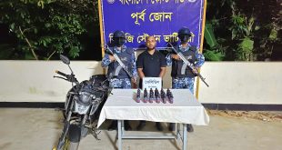 ২১ হাজার টাকার ফেনসিডিল ও মোটর সাইকেলসহ আটক ১ 
