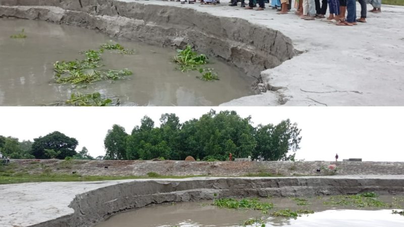 চিলমারীতে ব্রহ্মপুত্র নদের ভাঙন, হুমকিতে বেরিবাঁধসহ এলাকাবাসী 
